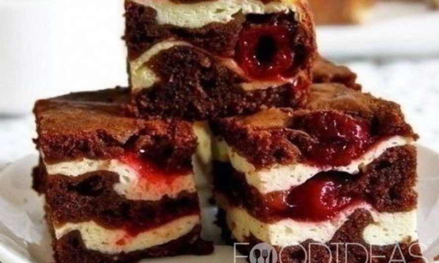 Рецепт брауни с творогом и вишней