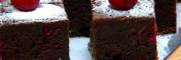 брауни с вишней на темном пиве