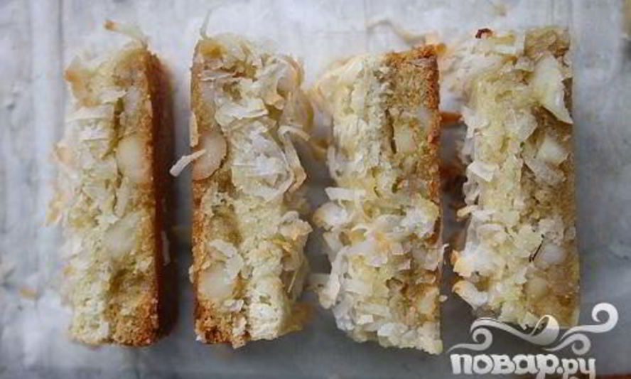 Рецепт кокосовых пирожных с орехами