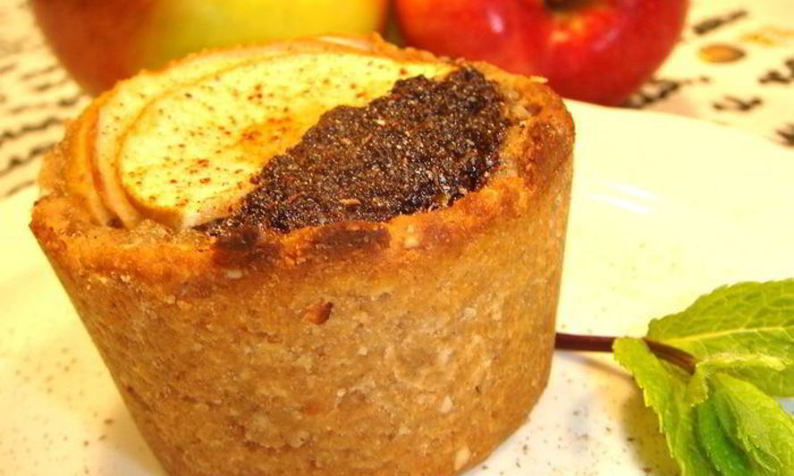 Рецепт макового пирожного с яблоками постное и не очень