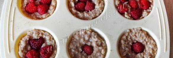 овсяные пирожные с малиной