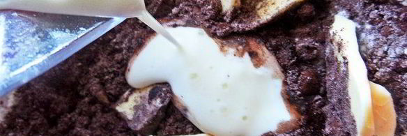 овсяные пирожные с шоколадной прослойкой