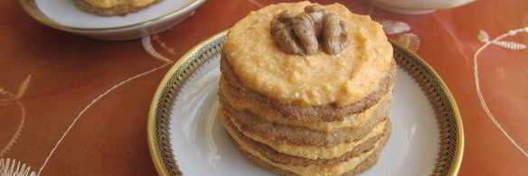 пирожное с тыквенно-творожным кремом