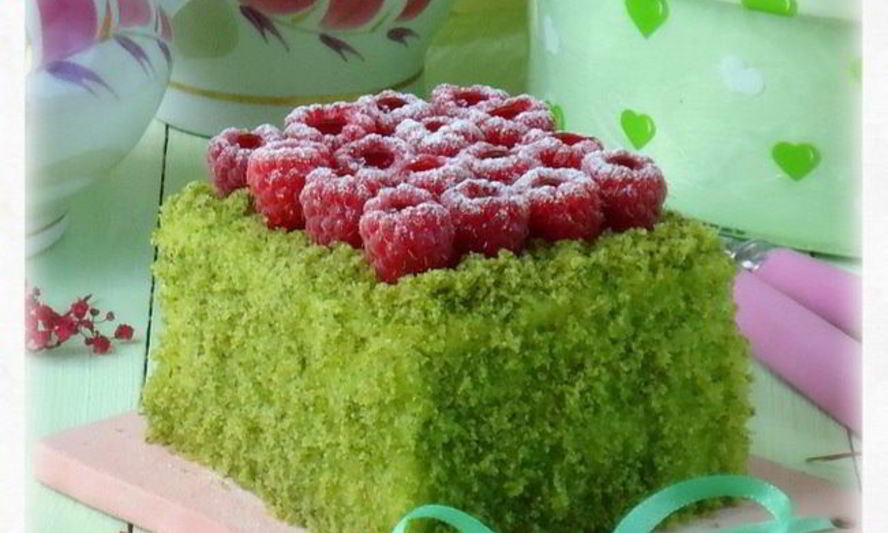 Рецепт пирожного шпинат-малина