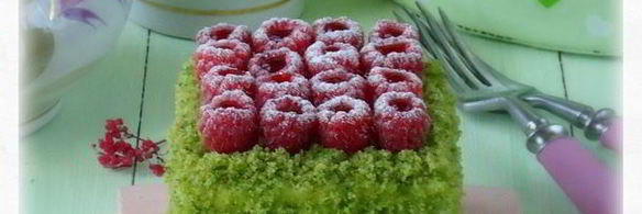 пирожное шпинат-малина