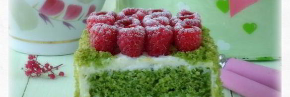 пирожное шпинат-малина