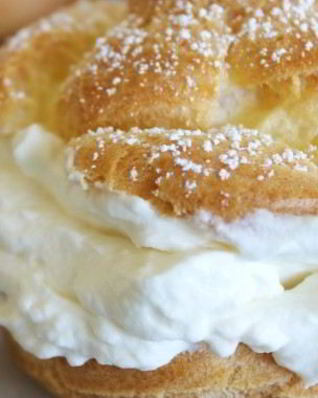 Пирожное слоеное с кремом