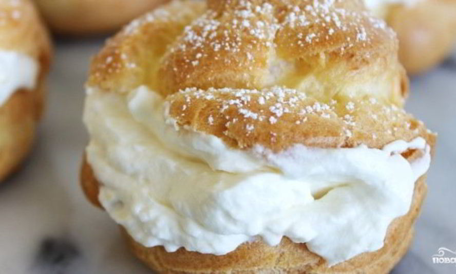 Рецепт пирожного слоеного с кремом