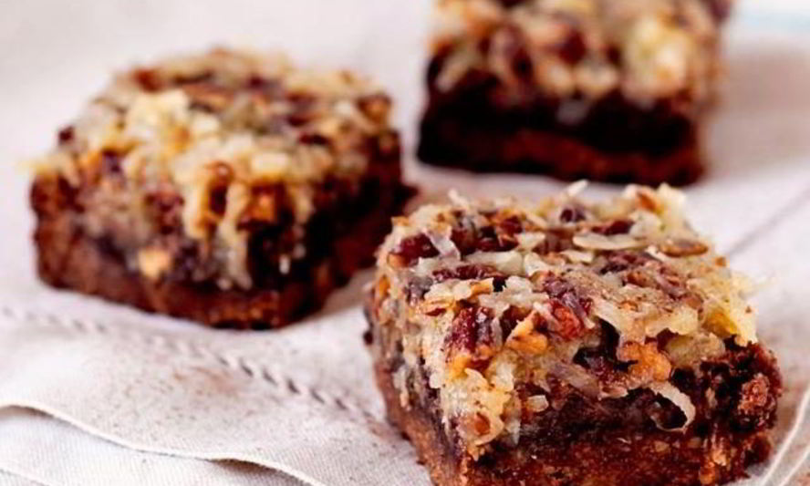 Рецепт пирожных с орехами и кокосовой стружкой