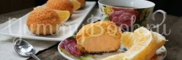 пирожные шу с апельсиново-творожной начинкой