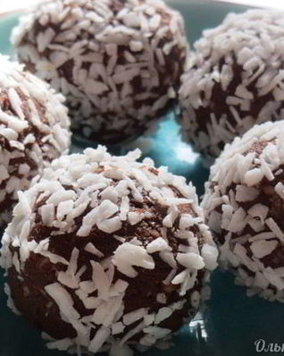 Шоколадные мини пирожные без выпечки