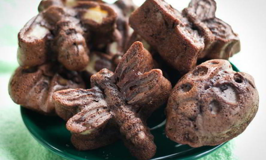 Рецепт шоколадных пирожных с бананом