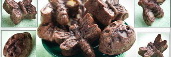 шоколадные пирожные с бананом