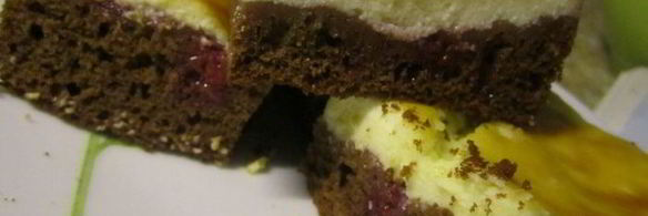 творожно-малиновый брауни