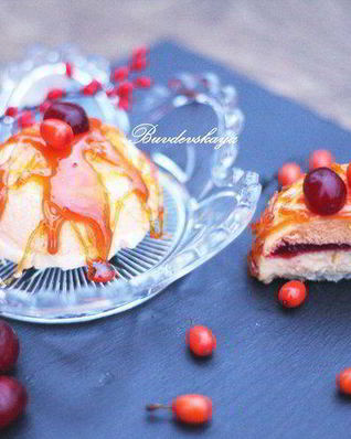 Тыквенно-облепиховое пирожное