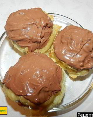 Заварное пирожное со сгущенкой