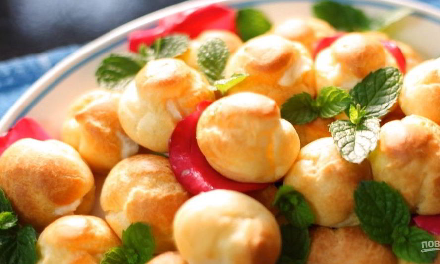 Рецепт заварных пирожных с молочным кремом