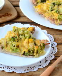 Пицца с курицей