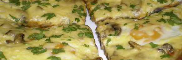 флорентийская пицца со шпинатом и грибами