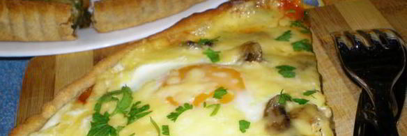 флорентийская пицца со шпинатом и грибами