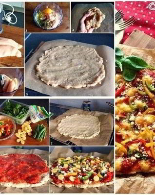 Куриное филе под овощами и сыром Спортивная пицца