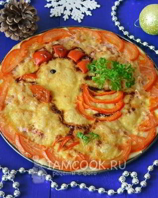 Новогодняя пицца Петушок