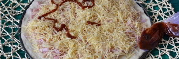 новогодняя пицца петушок