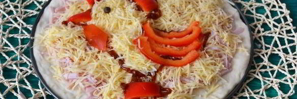 новогодняя пицца петушок