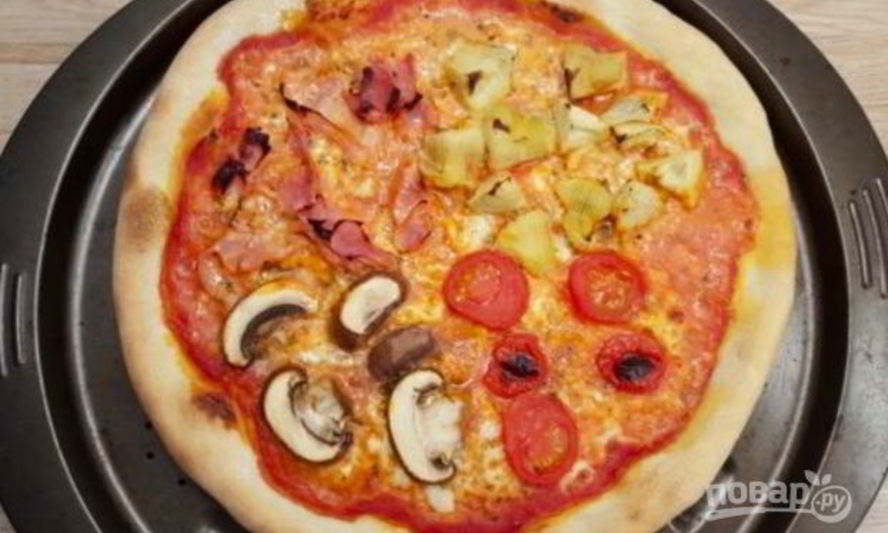 Рецепт пиццы четыре сезона