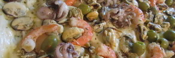 пицца морские жители в сыре