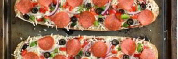 пицца на батоне в духовке