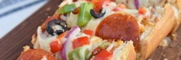 пицца на батоне в духовке