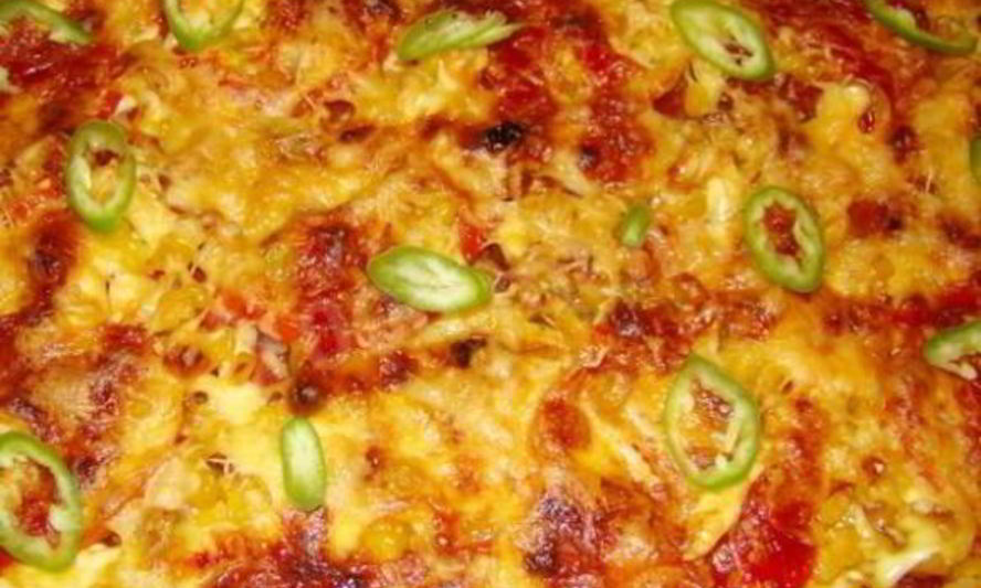 Рецепт пиццы на кефире с курицей в духовке