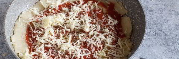 пицца на сковороде без муки