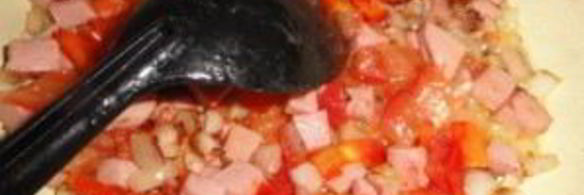 пицца на сковороде из батона