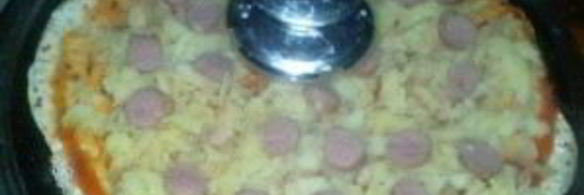 пицца на сковороде из батона