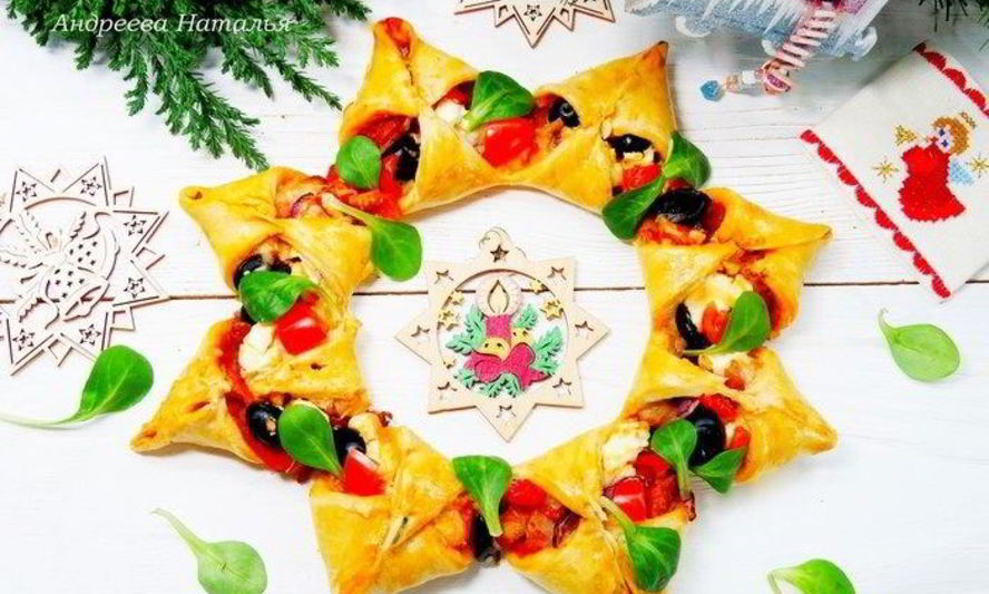 Рецепт пиццы рождественский венок