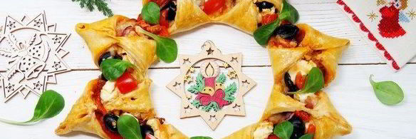 пицца рождественский венок