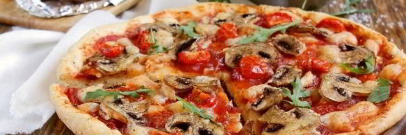 пицца с грибами и сыром