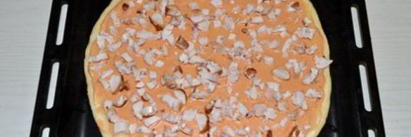 пицца с копченой курицей