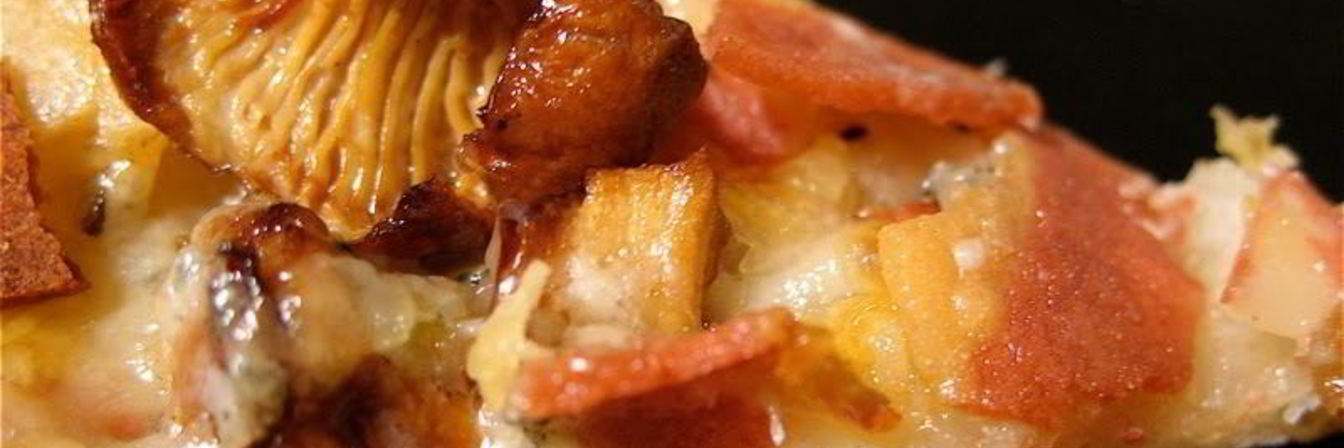 Пицца с лисичками