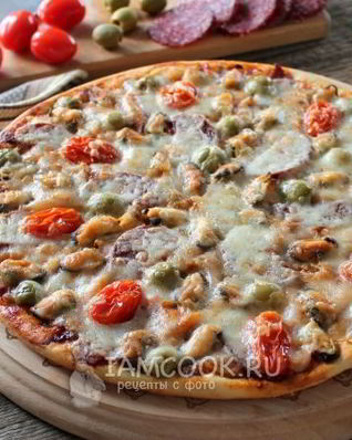 Пицца с мидиями