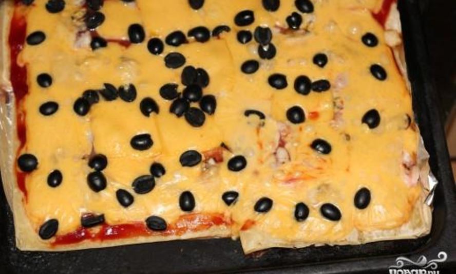 Рецепт пиццы с морепродуктами