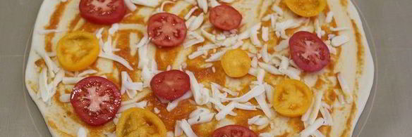 пицца с сыром скаморца