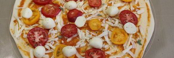 пицца с сыром скаморца