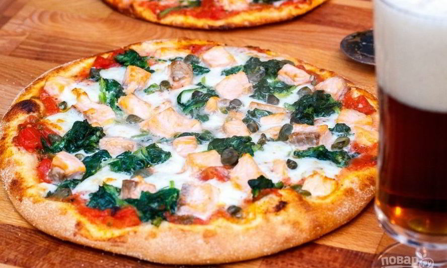 Рецепт пиццы со шпинатом