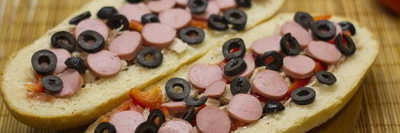 пицца в батоне