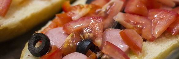 пицца в батоне