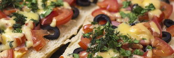 пицца в батоне