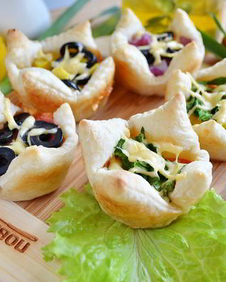 Закуска Пицца в стаканчиках